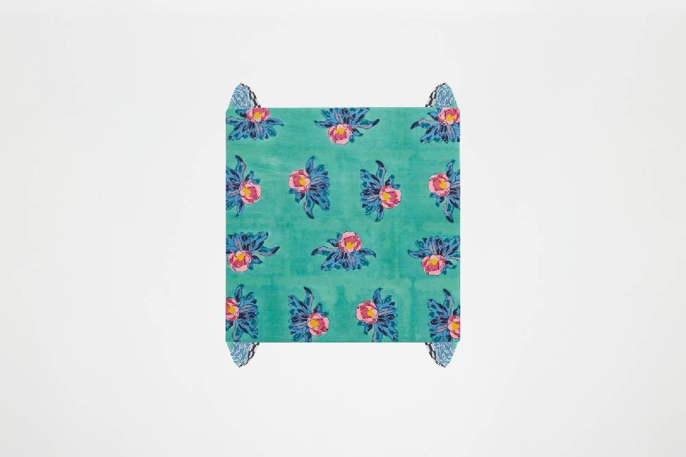 Lisa Corti telo cotone 110x110cm tiles green 50% di sconto con spedizione gratuita