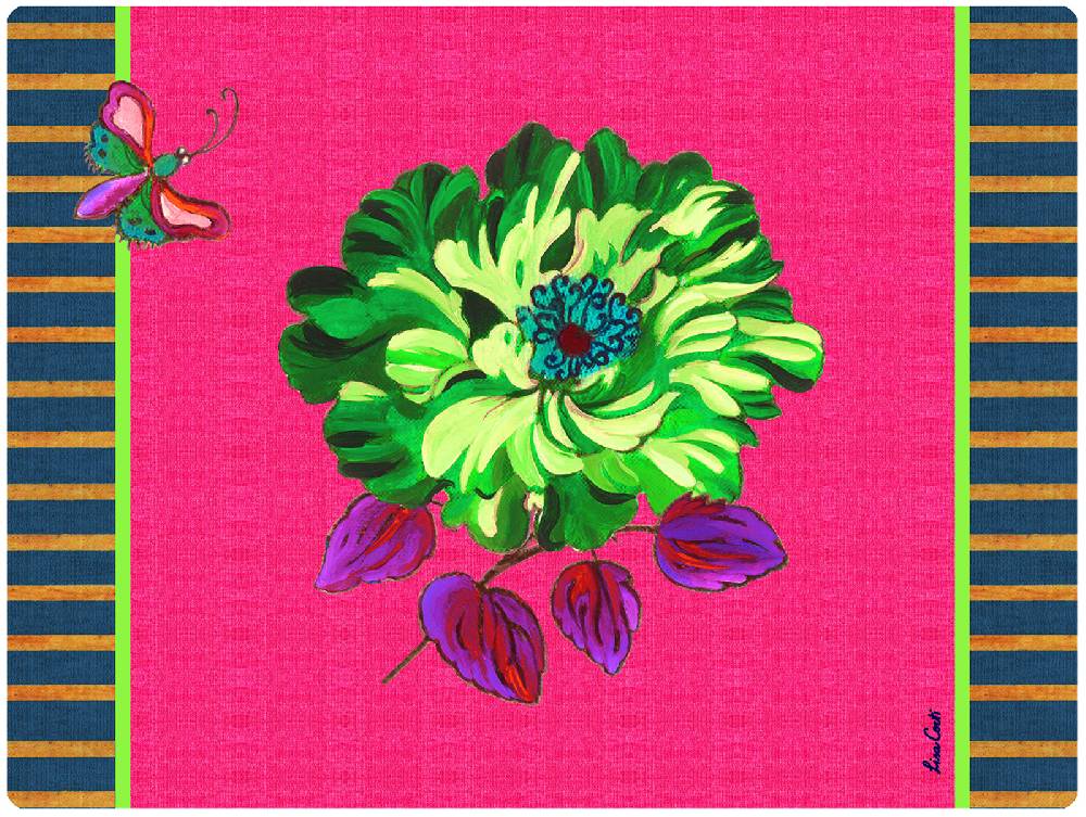 Lisa Corti tovaglietta rigida 30x40cm wild rose geranium Fino Al -60%