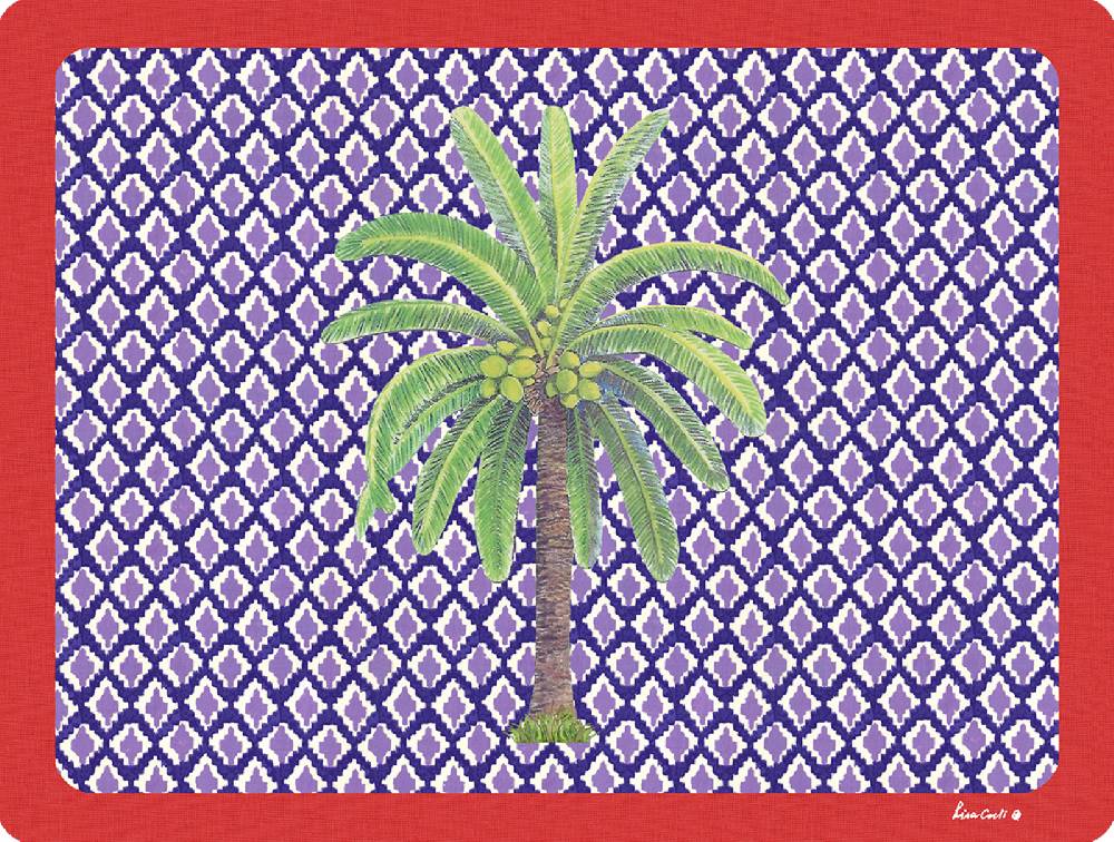 Lisa Corti tovaglietta rigida 30x40cm hima palma pervinch Moda