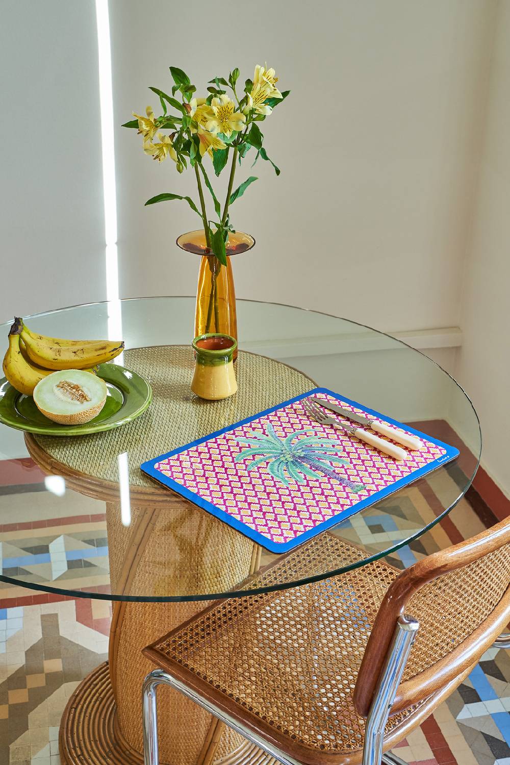 Lisa Corti tovaglietta rigida 30x40cm hima palma pervinch Moda