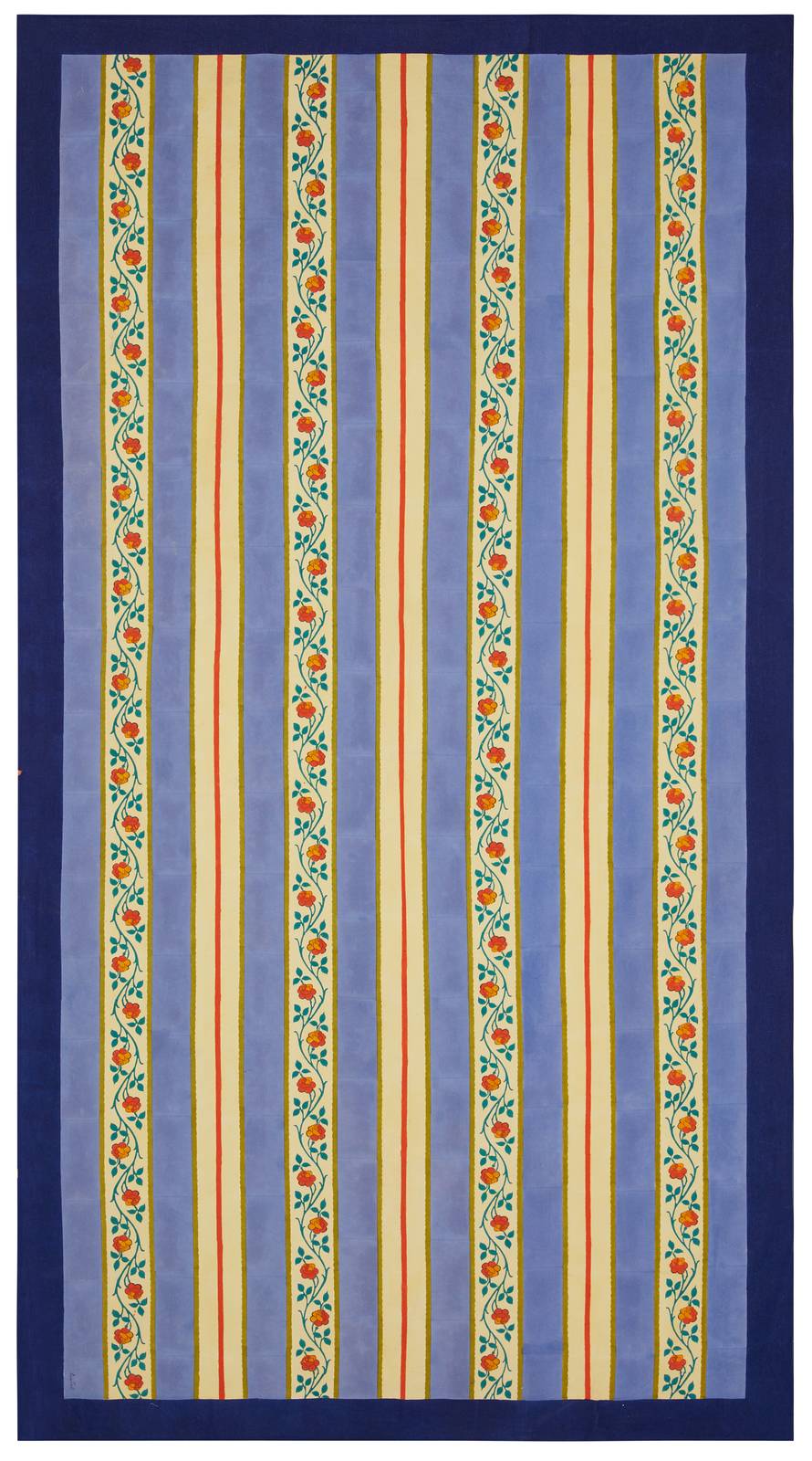 Lisa Corti telo cotone 180x350cm varanasi stripes pervinch Comprane uno, ottenene uno gratis