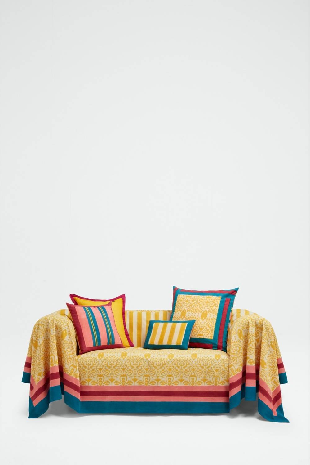 Lisa Corti telo cotone 220x270cm damask design gold Prezzo basso