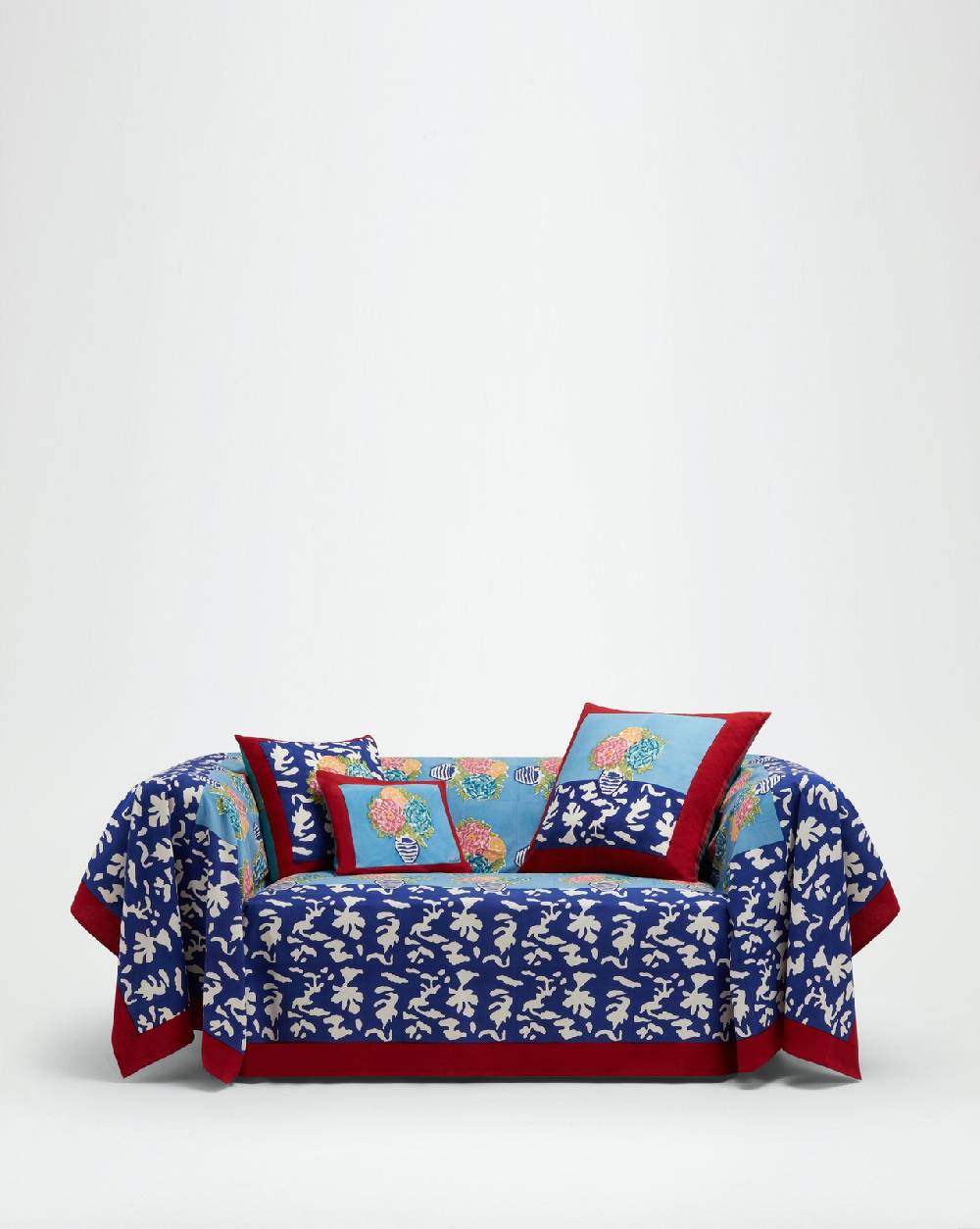 Lisa Corti telo cotone 220x270cm lisa corti x la minervetta blue pot sky Ritorno libero