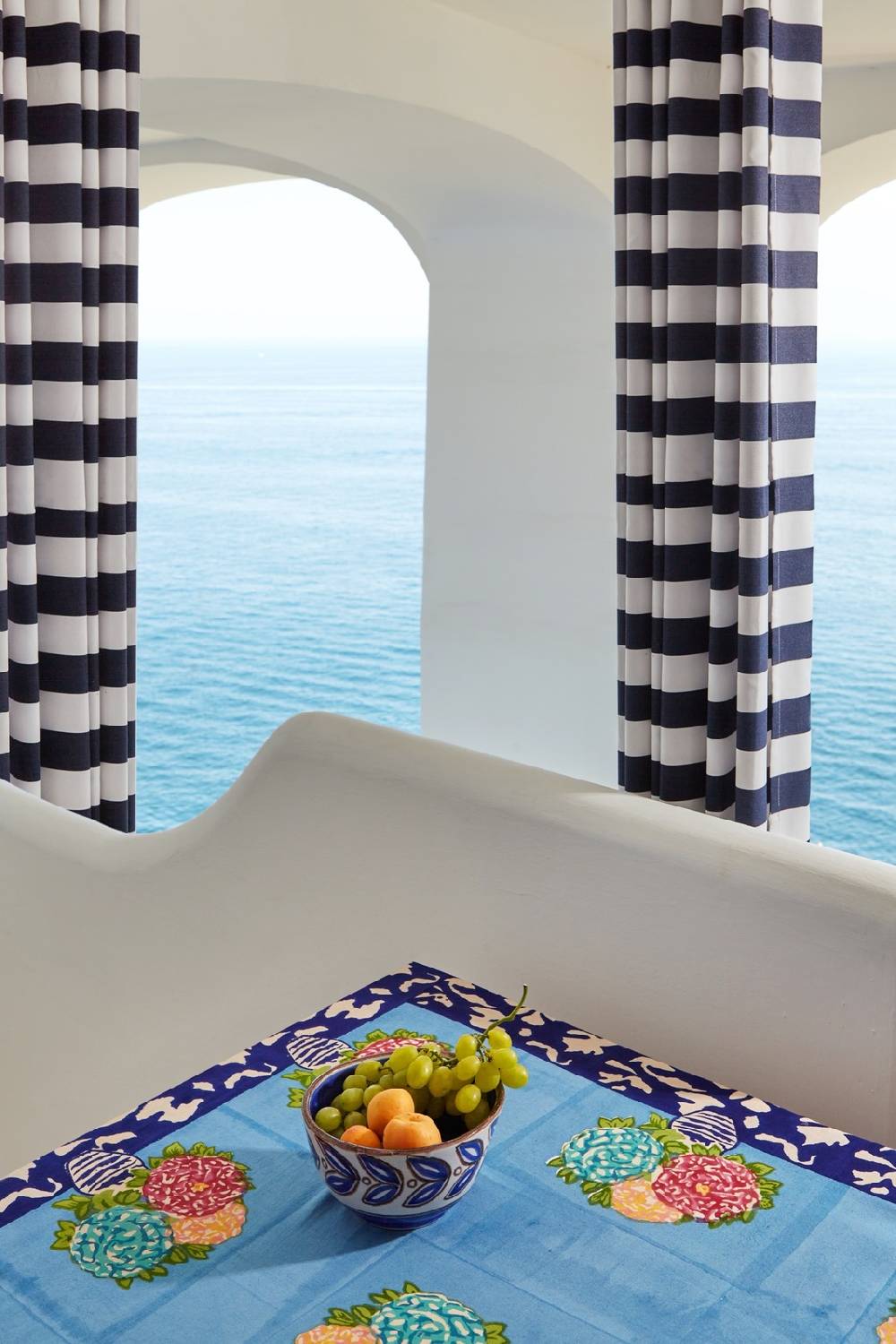 Lisa Corti telo cotone 220x270cm lisa corti x la minervetta blue pot sky Ritorno libero