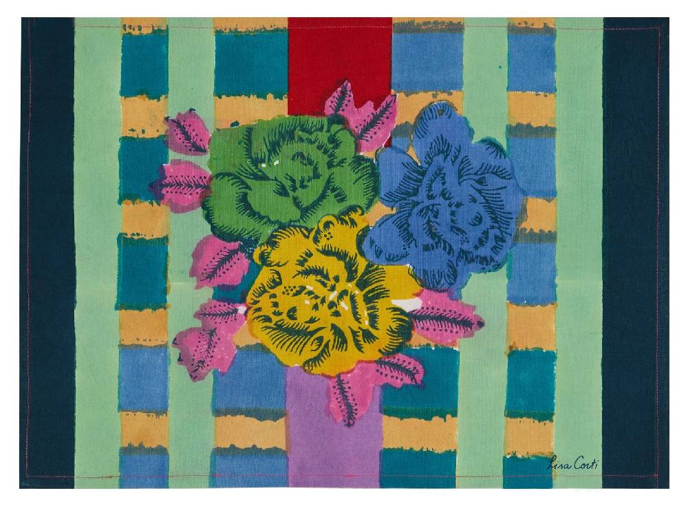Lisa Corti tovaglietta cotone 35x48cm ankara aqua Trasporto libero internazionale