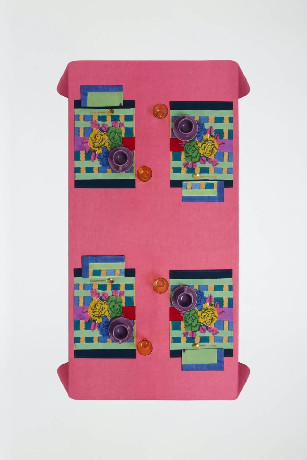 Lisa Corti tovaglietta cotone 35x48cm ankara aqua Trasporto libero internazionale