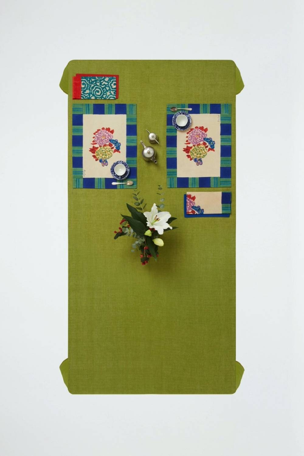 Lisa Corti tovaglietta cotone 35x48cm knight peacock Limitato a 3 giorni