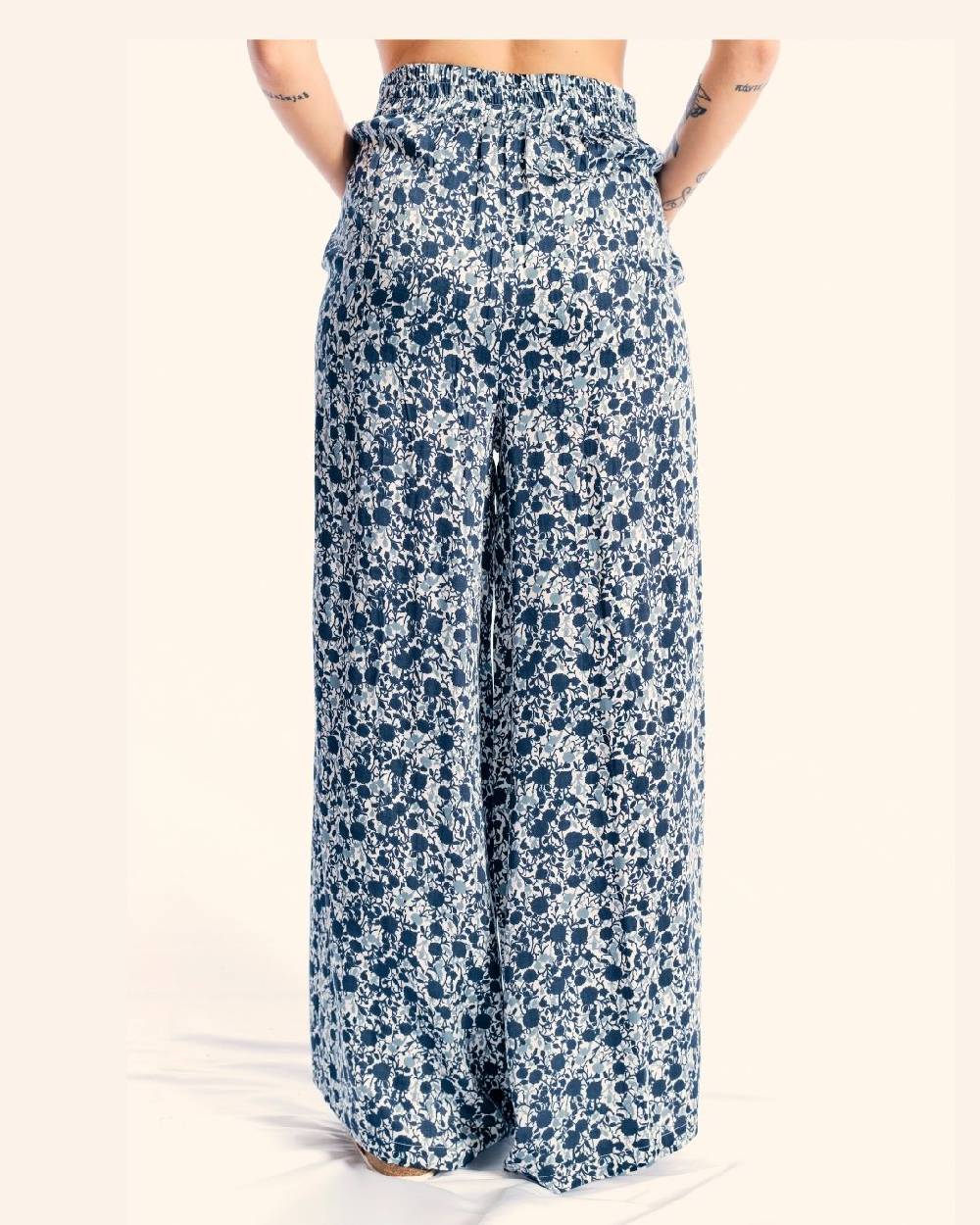Ordi.to Accessori PANTALONE MATILDE - STAMPA AZALEA BLU In Vendita