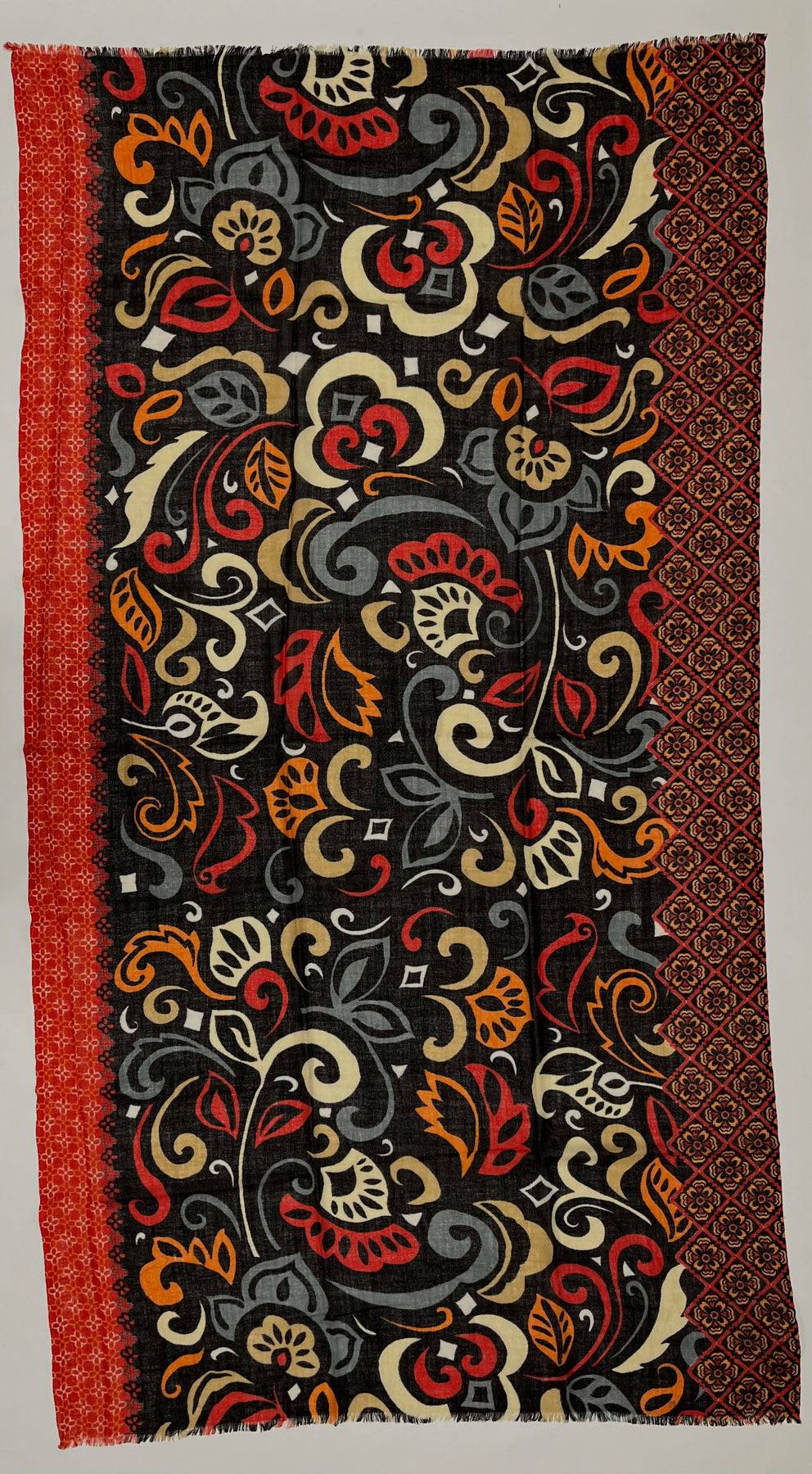 Ordi.to Accessori GAUGUIN NERA - Sciarpa in lana Offerta Anniversario