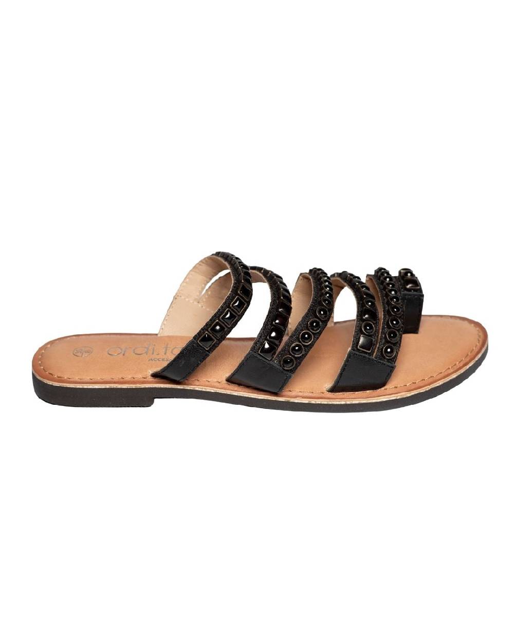 Ordi.to Accessori SANTORINI- sandalo con ricamo pietre Nuovo