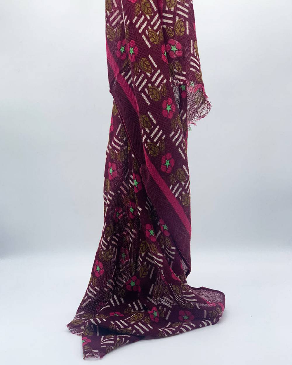 Ordi.to Accessori KIEV BORDEAUX - Sciarpa Unisex in lana Presa