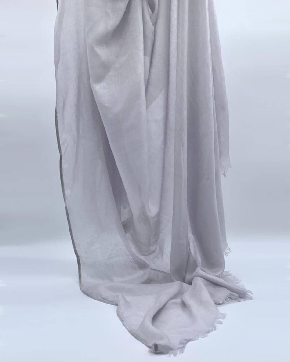 Ordi.to Accessori CAMILLA GRIGIO PERLA - Sciarpa tinta unita Modal e Cashmere Nuova