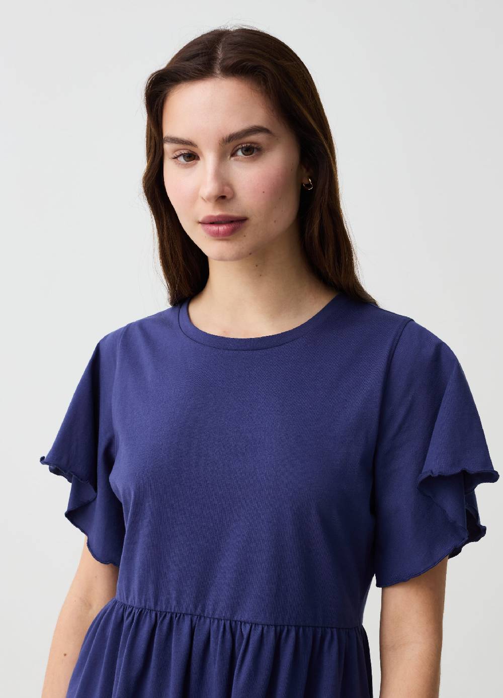 Ovs Vestito Essential corto con maniche a farfalla Sconto