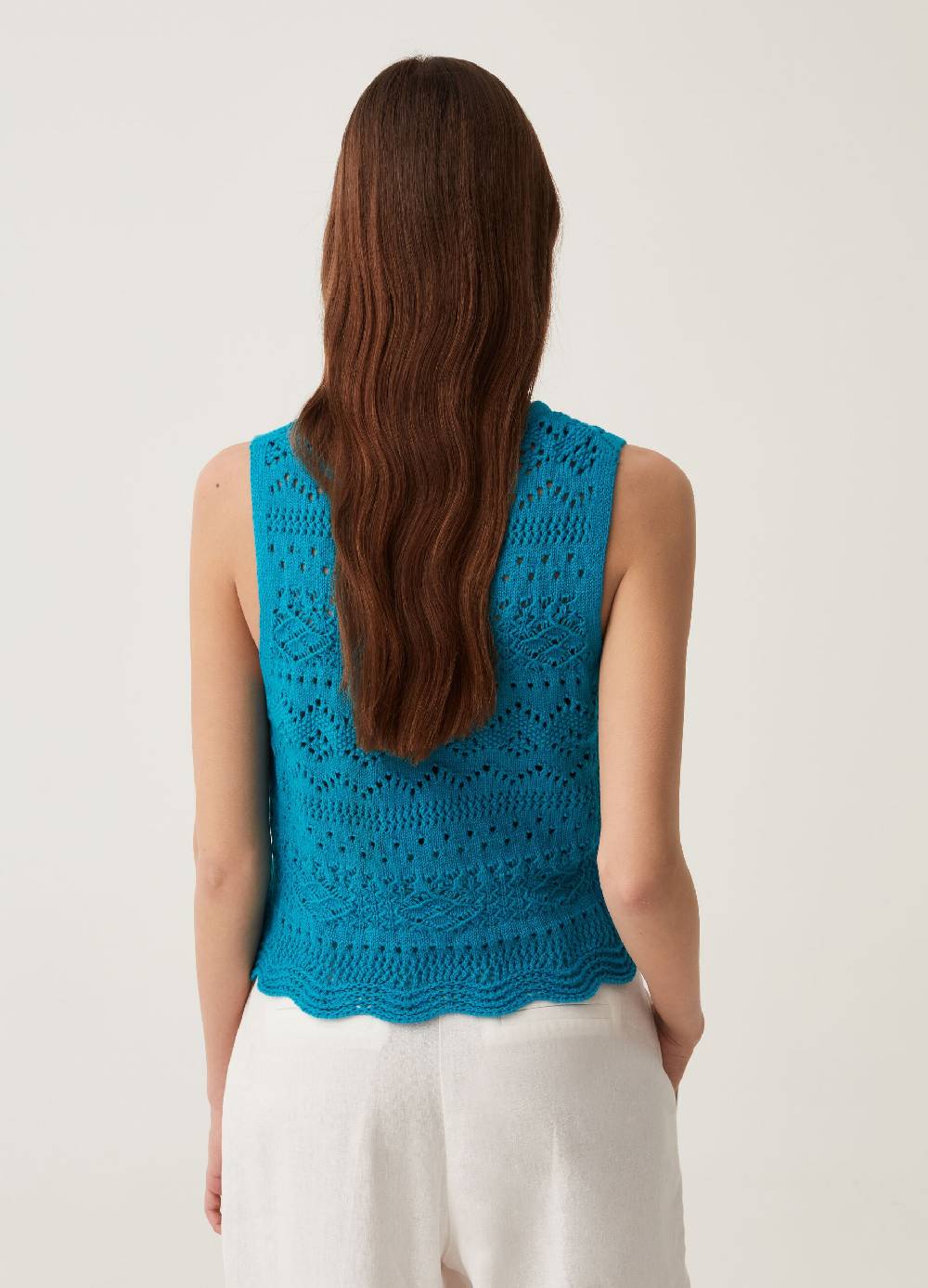 Ovs Tank top in cotone crochet Vendita Economica