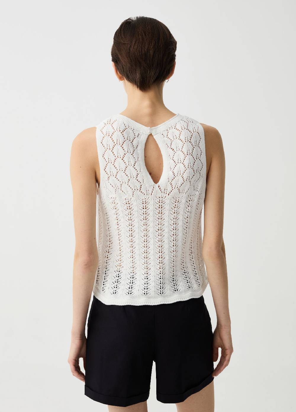 Ovs Tank top crochet yoke con scollo rotondo I Più Venduti