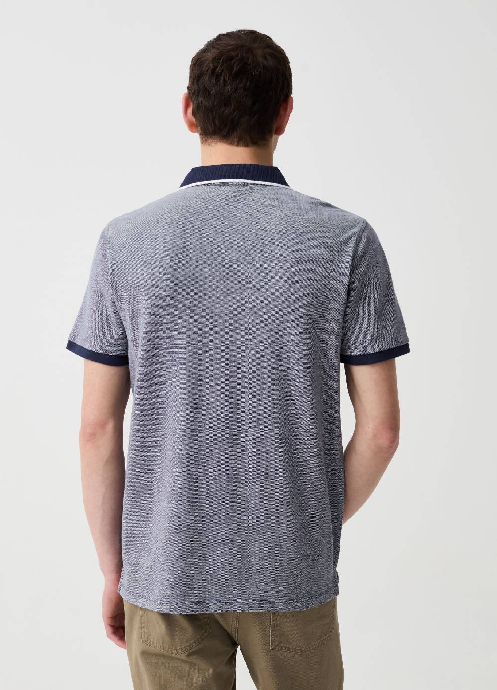 Ovs Polo in piquet con trama jacquard Sottocosto