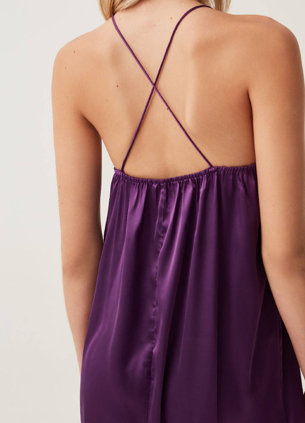 Ovs Abito lungo in satin con spacchi Sconto