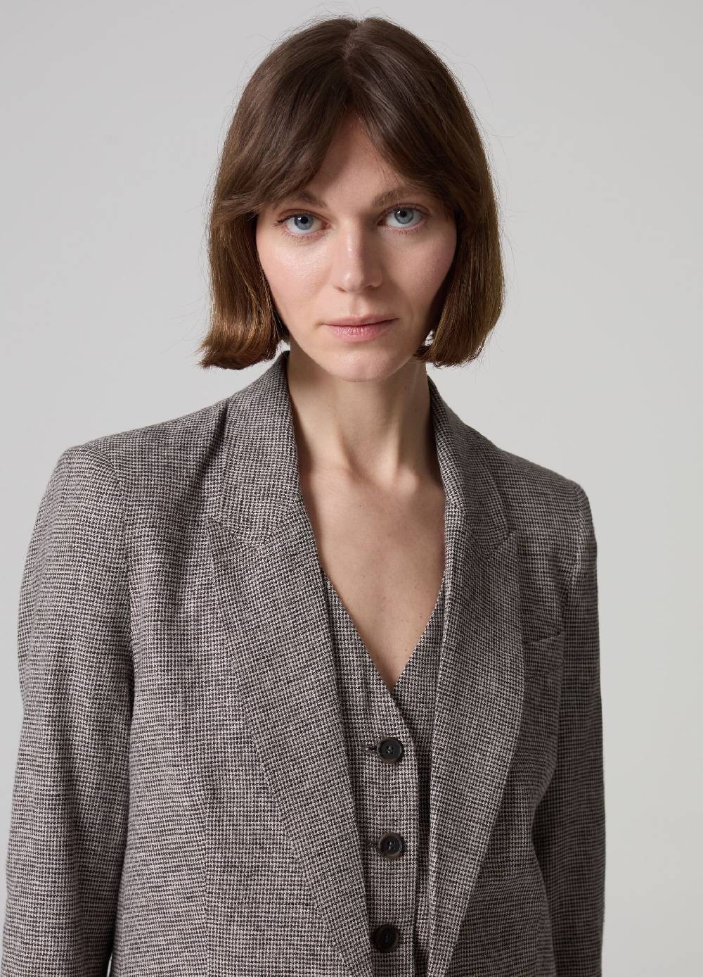 Ovs Blazer in tessuto misto lino e viscosa PIOMBO Hotsell
