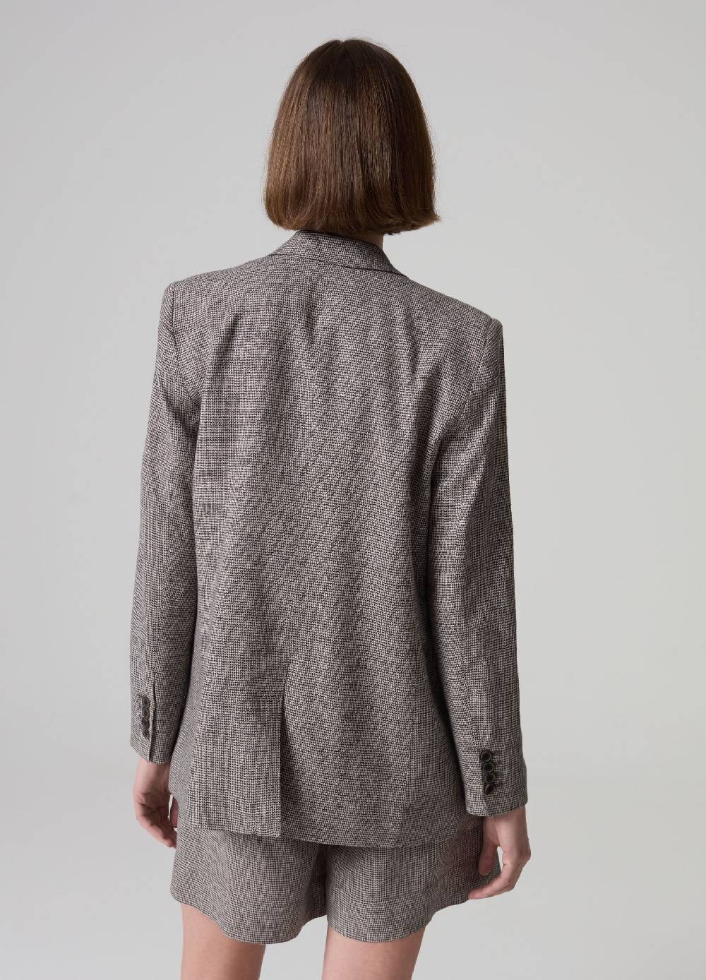 Ovs Blazer in tessuto misto lino e viscosa PIOMBO Hotsell