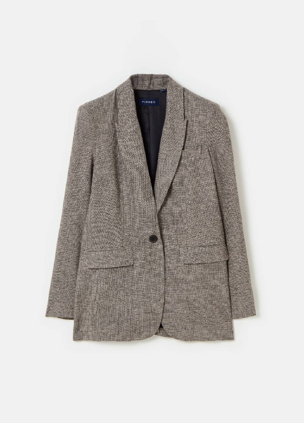 Ovs Blazer in tessuto misto lino e viscosa PIOMBO Hotsell