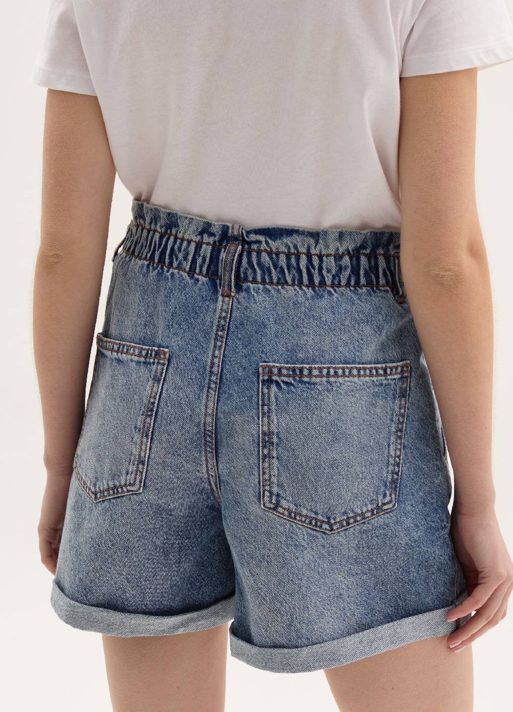 Ovs Shorts paper bag in denim Vendita Economica