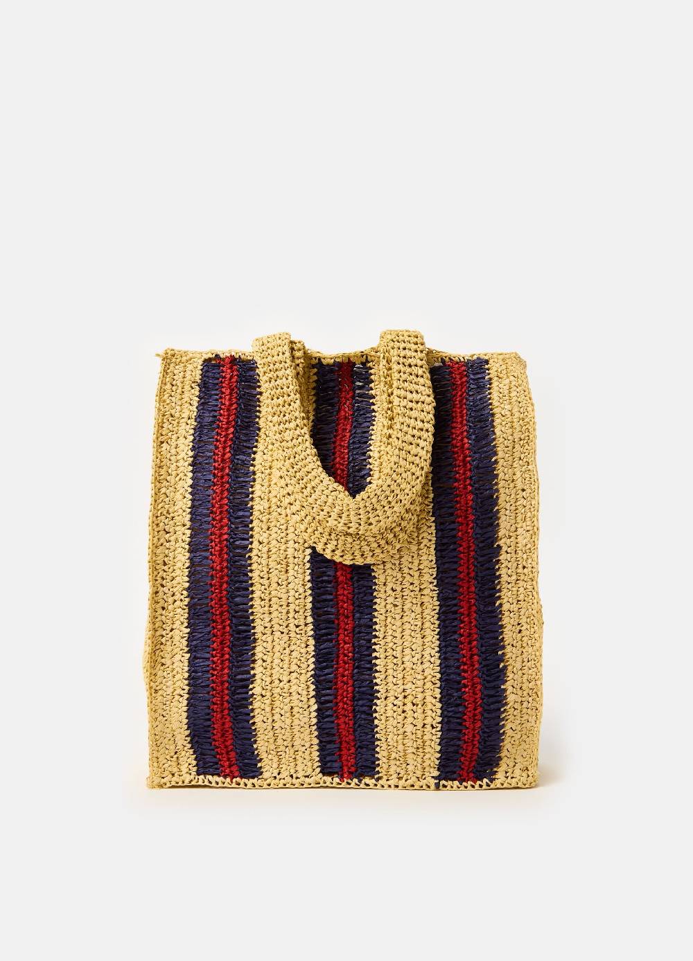 Ovs Tote bag in rafia a righe