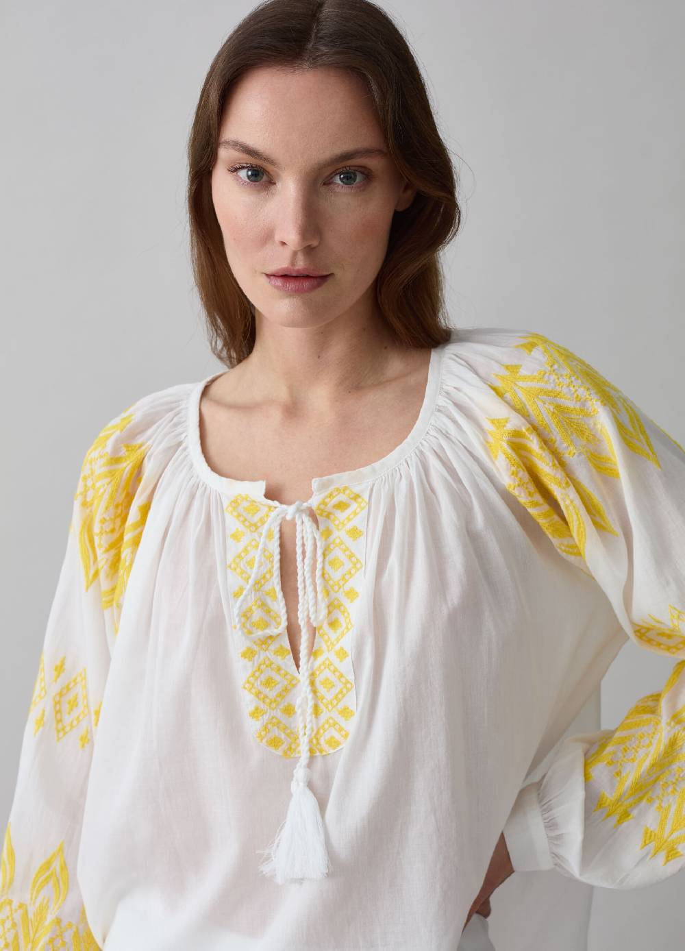 Ovs Blusa over con ricami etnici e nappine