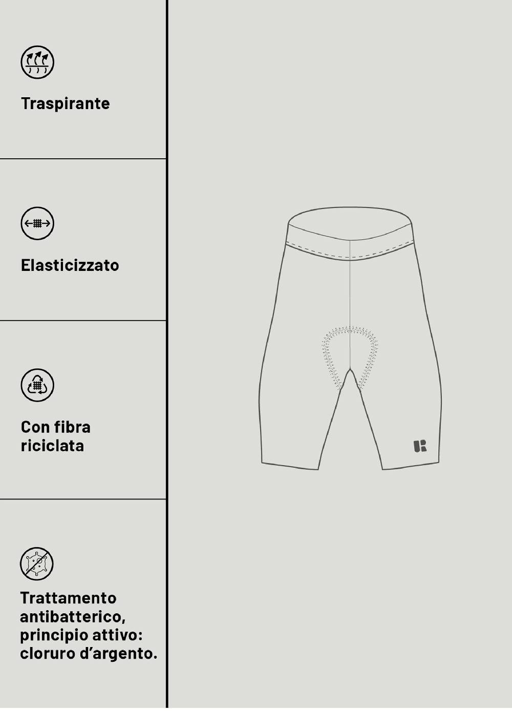 Ovs Leggings ciclista con pad Urban Riders Pezzi Unici