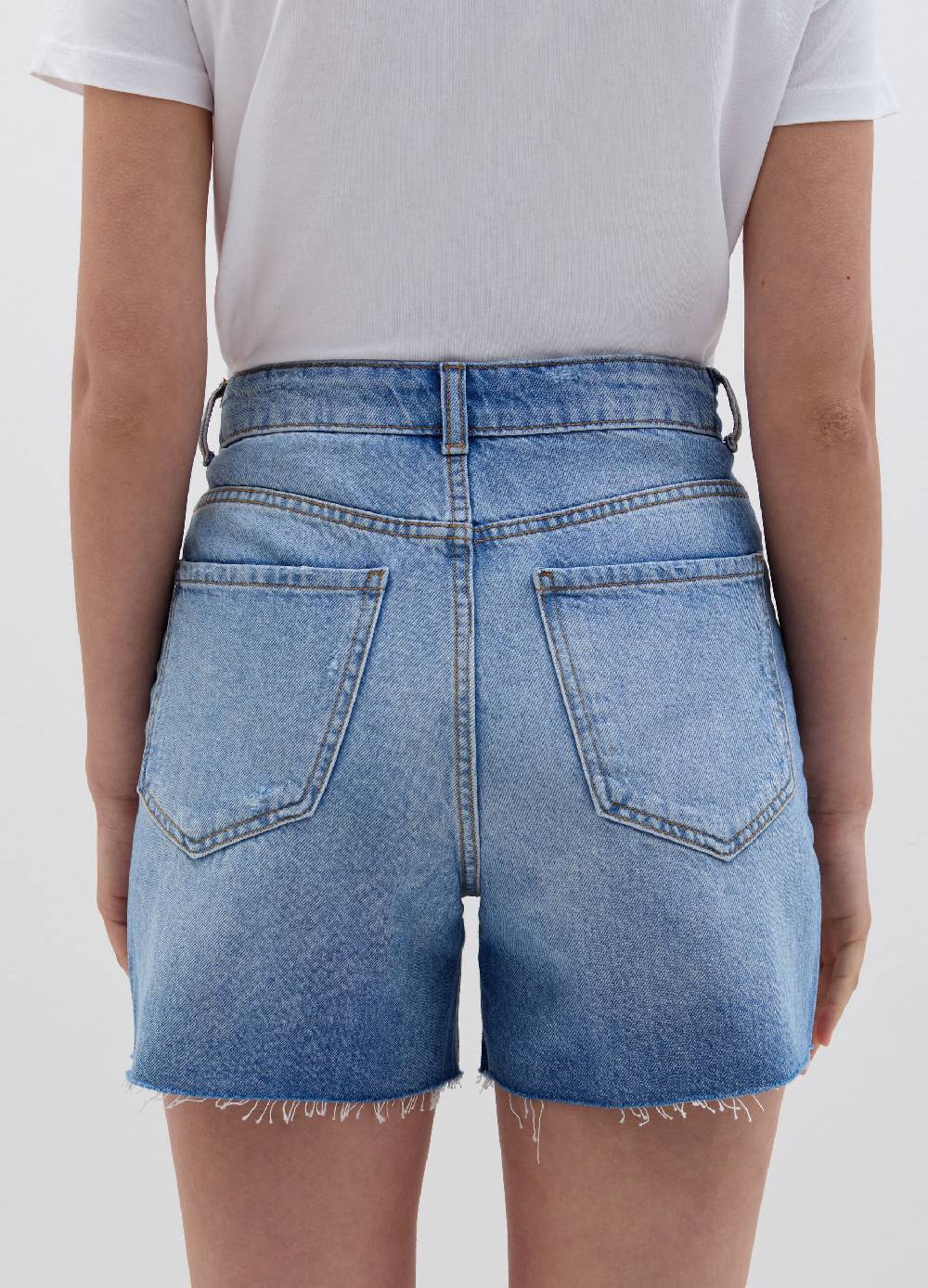 Ovs Shorts mom fit in denim con strappi Hotsell