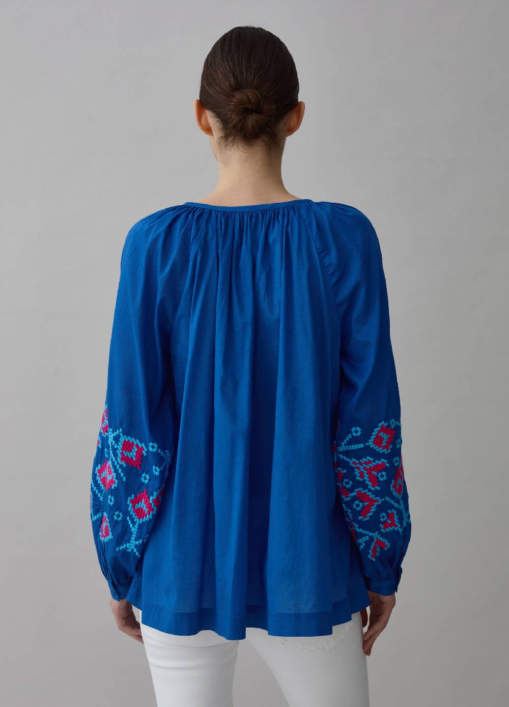 Ovs Blusa over con ricami etnici e nappine Saldi Di Fabbrica