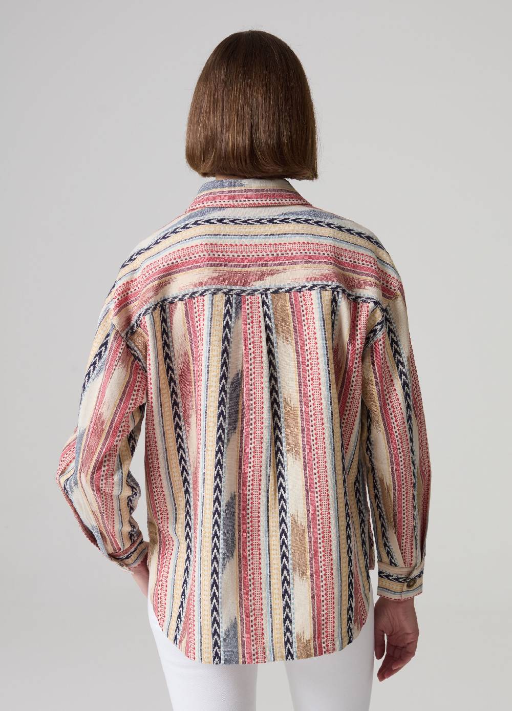Ovs Shacket a righe multicolor con disegni etnici In Saldo