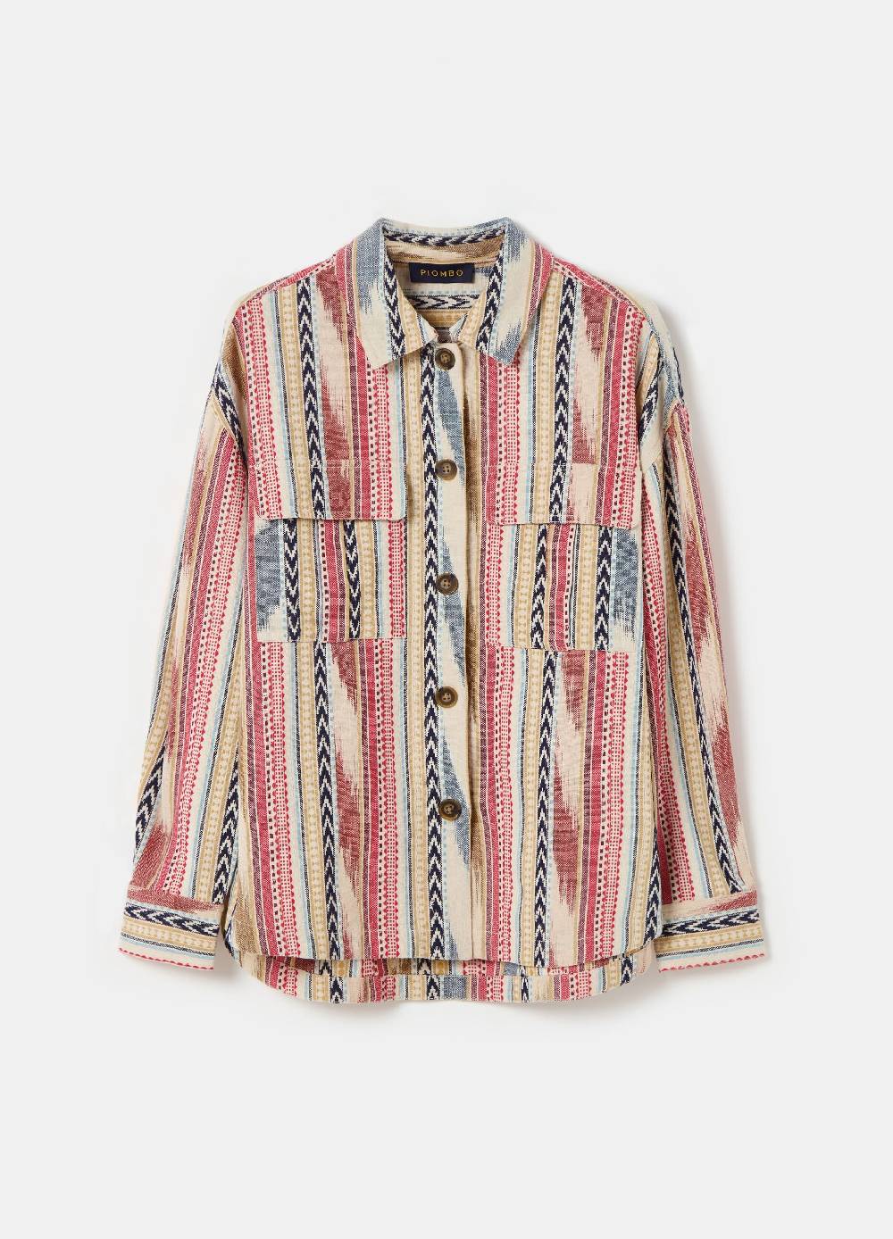 Ovs Shacket a righe multicolor con disegni etnici In Saldo