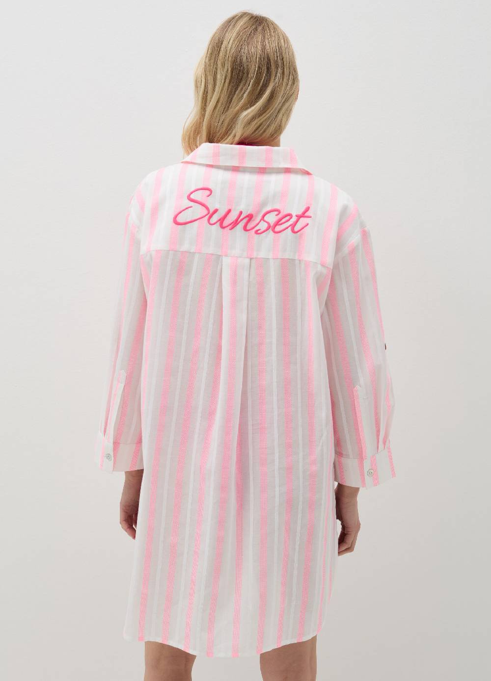 Ovs Camicia copri costume a righe con ricamo Qualità