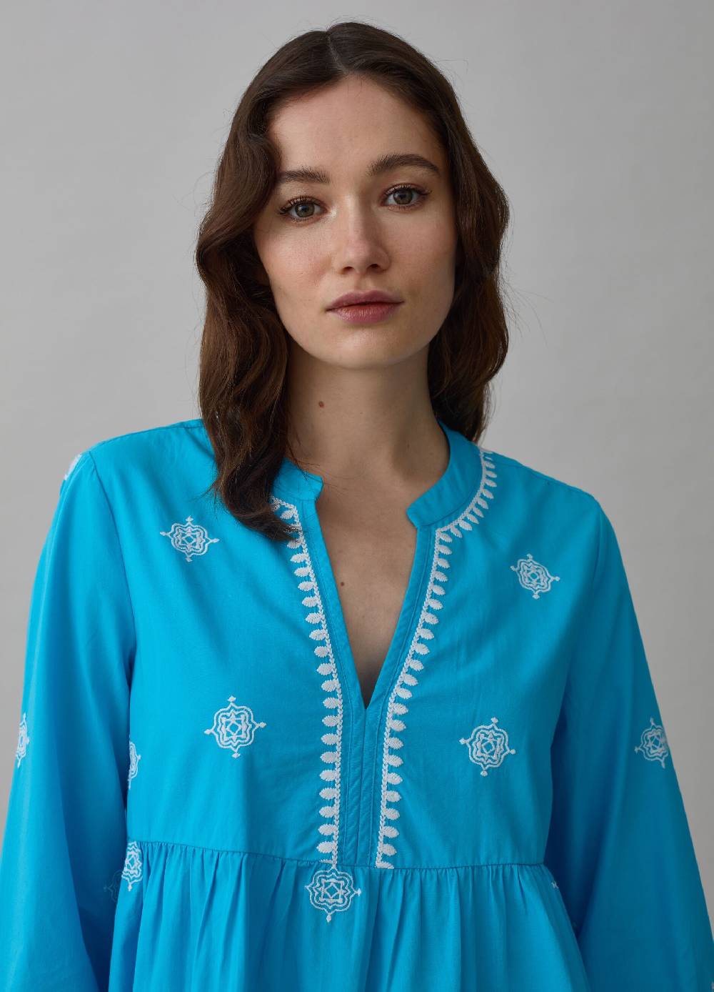 Ovs Vestito corto in cotone con ricami etnici Spedizione Gratuita
