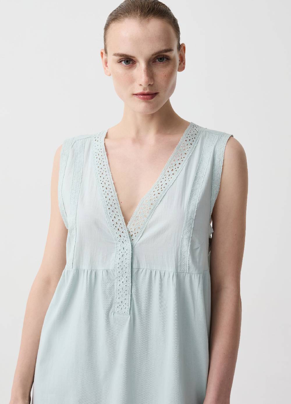 Ovs Camicia da notte scollo a V con sangallo Consegna Veloce
