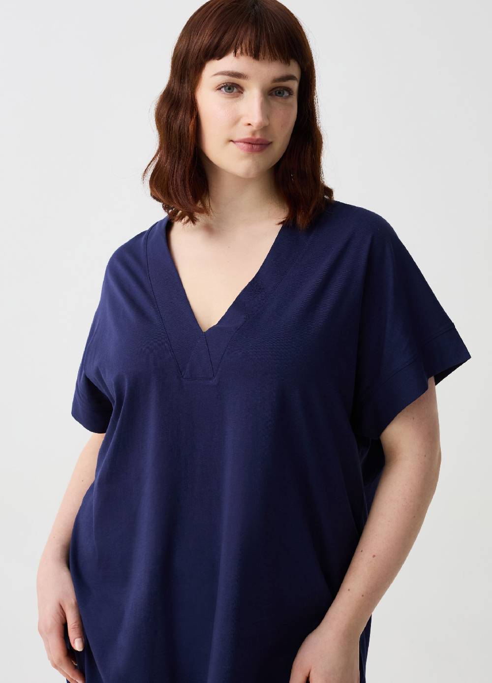Ovs Abito Essential corto in jersey con scollo a V Curvy Affare Del Giorno
