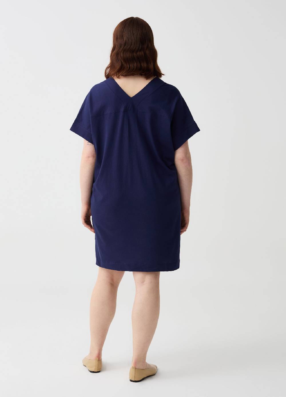Ovs Abito Essential corto in jersey con scollo a V Curvy Affare Del Giorno