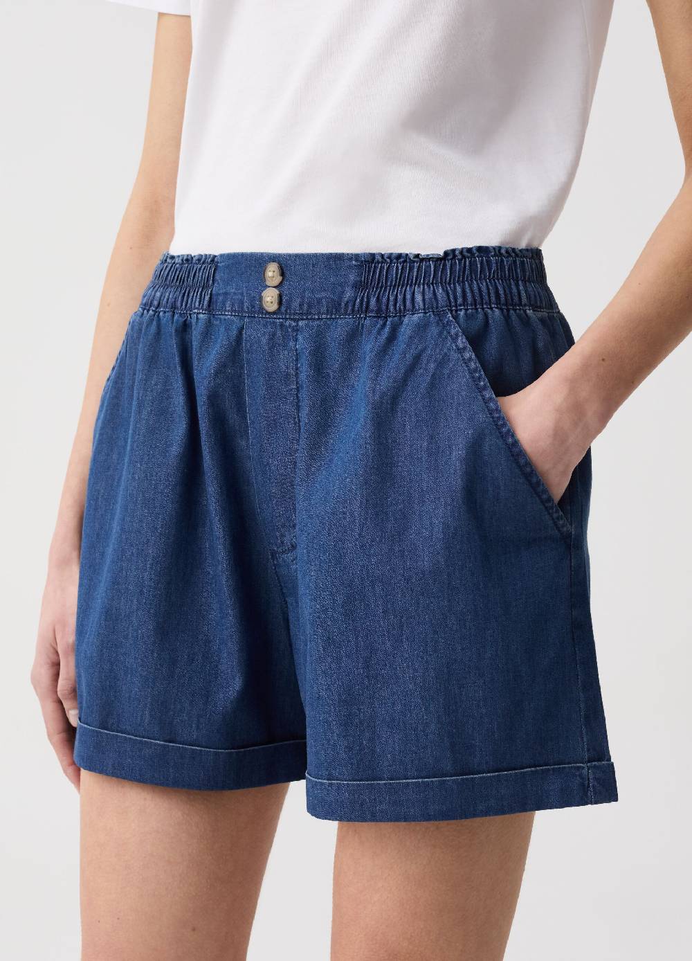 Ovs Shorts in denim fluido con tasche Prezzo Ridotto