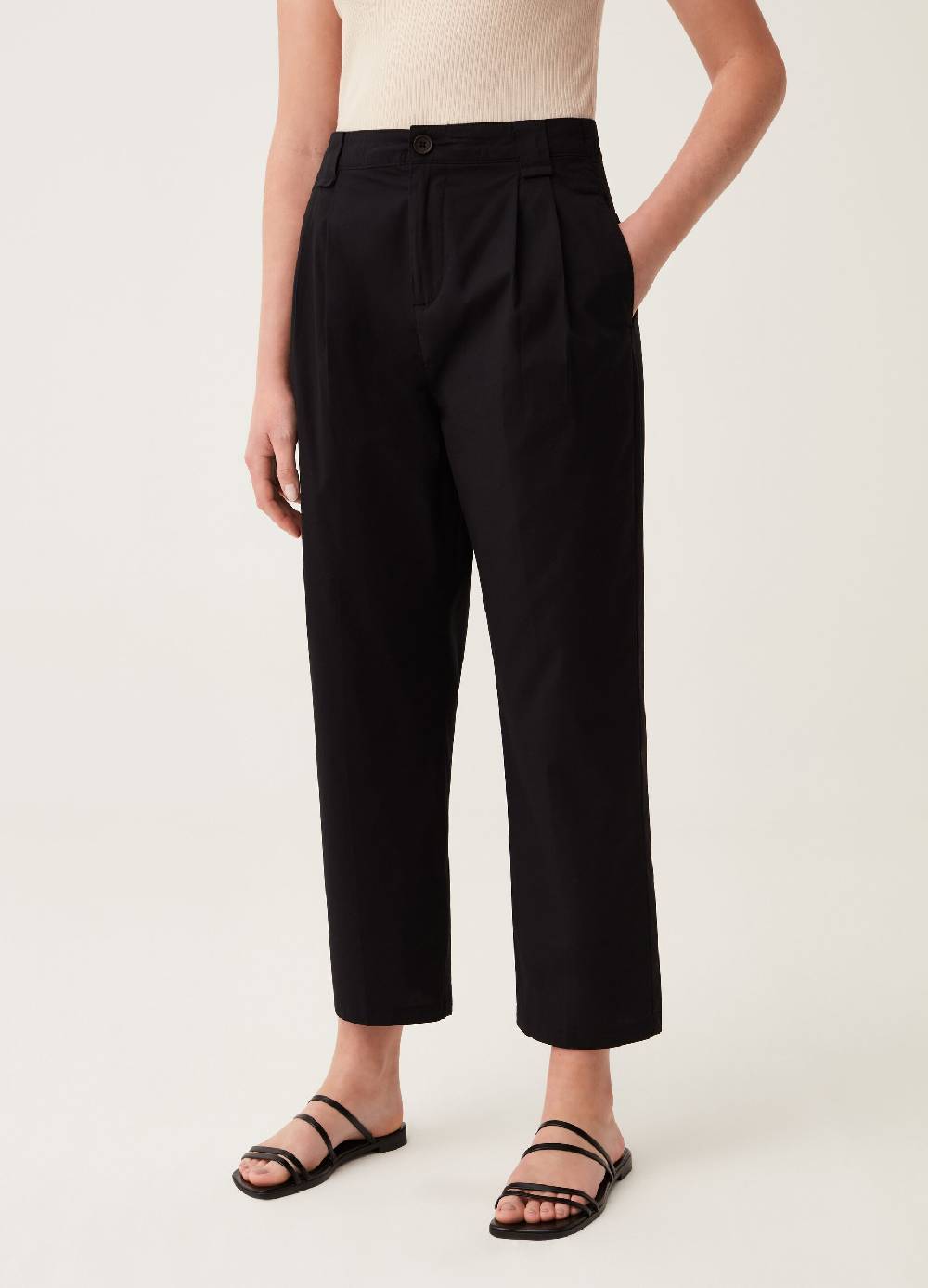 Ovs Pantaloni a sigaretta ankle fit con pinces Vendite Flash