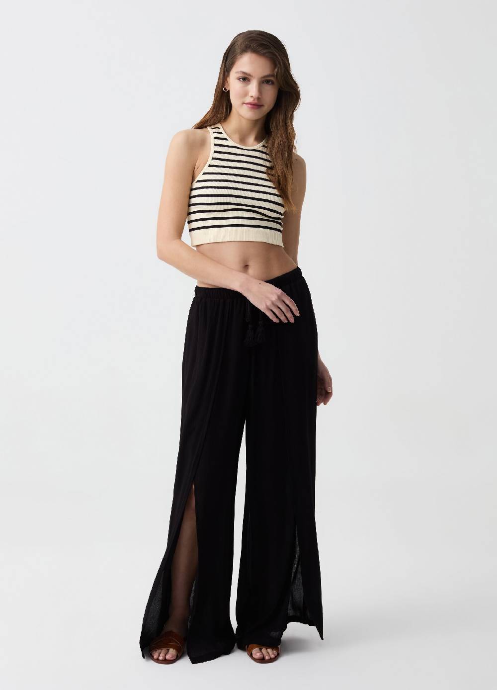 Ovs Pantalone palazzo wide leg con spacchi