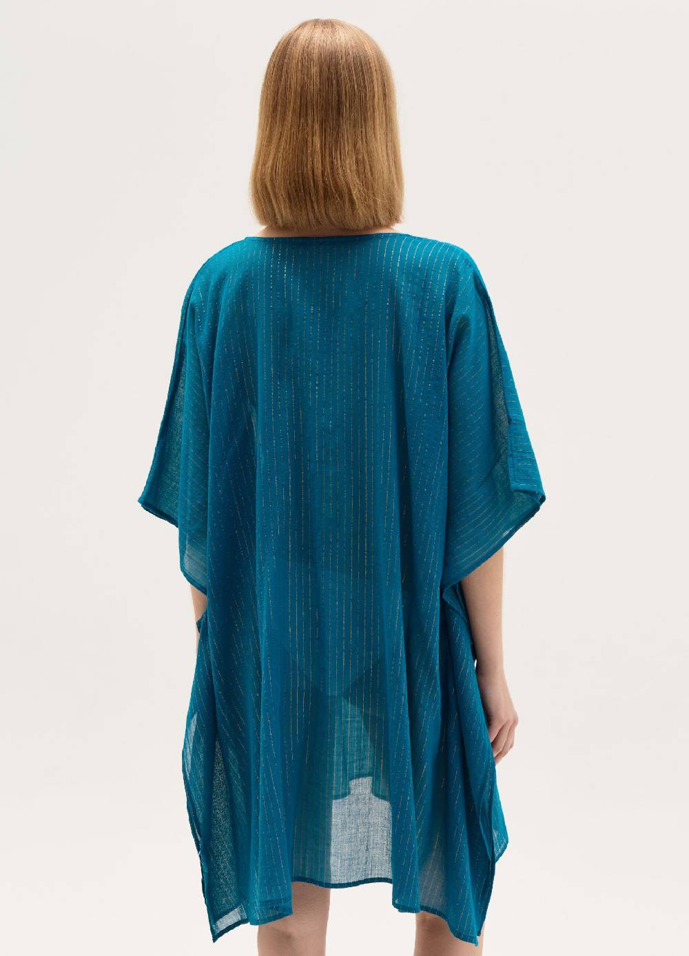 Ovs Poncho copri costume in cotone e lurex Acquista Ora