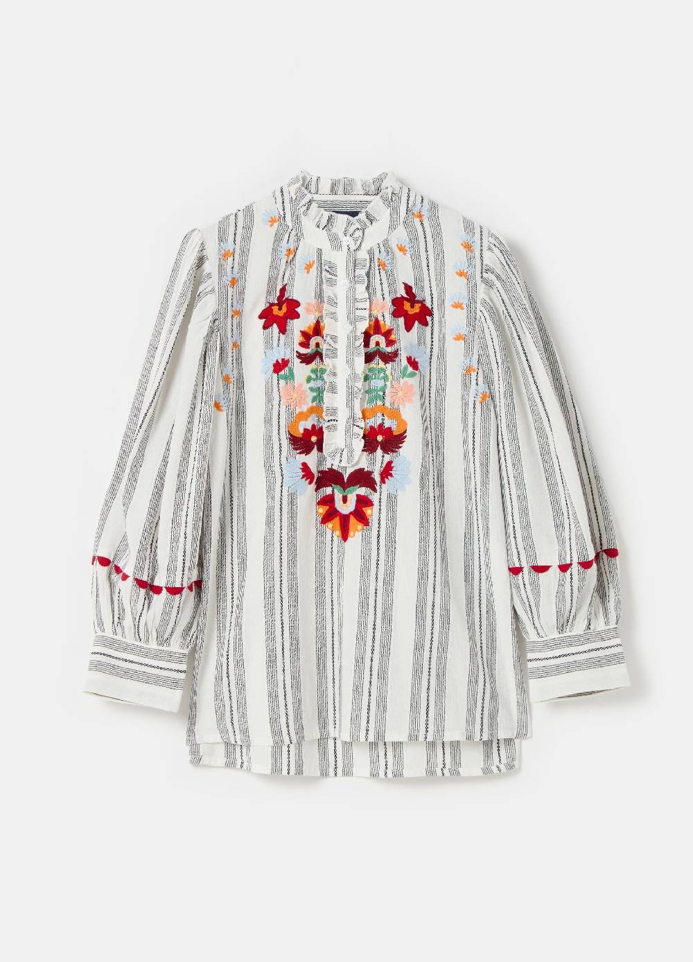 Ovs Blusa a righe con fiori ricamati Promozione Limitata