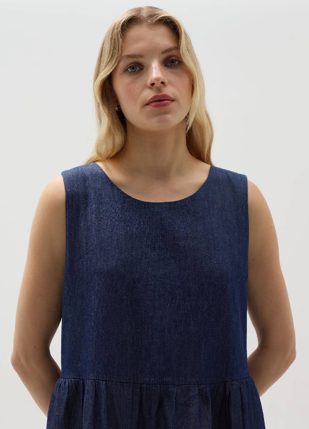 Ovs Vestito lungo in denim a balze Italia