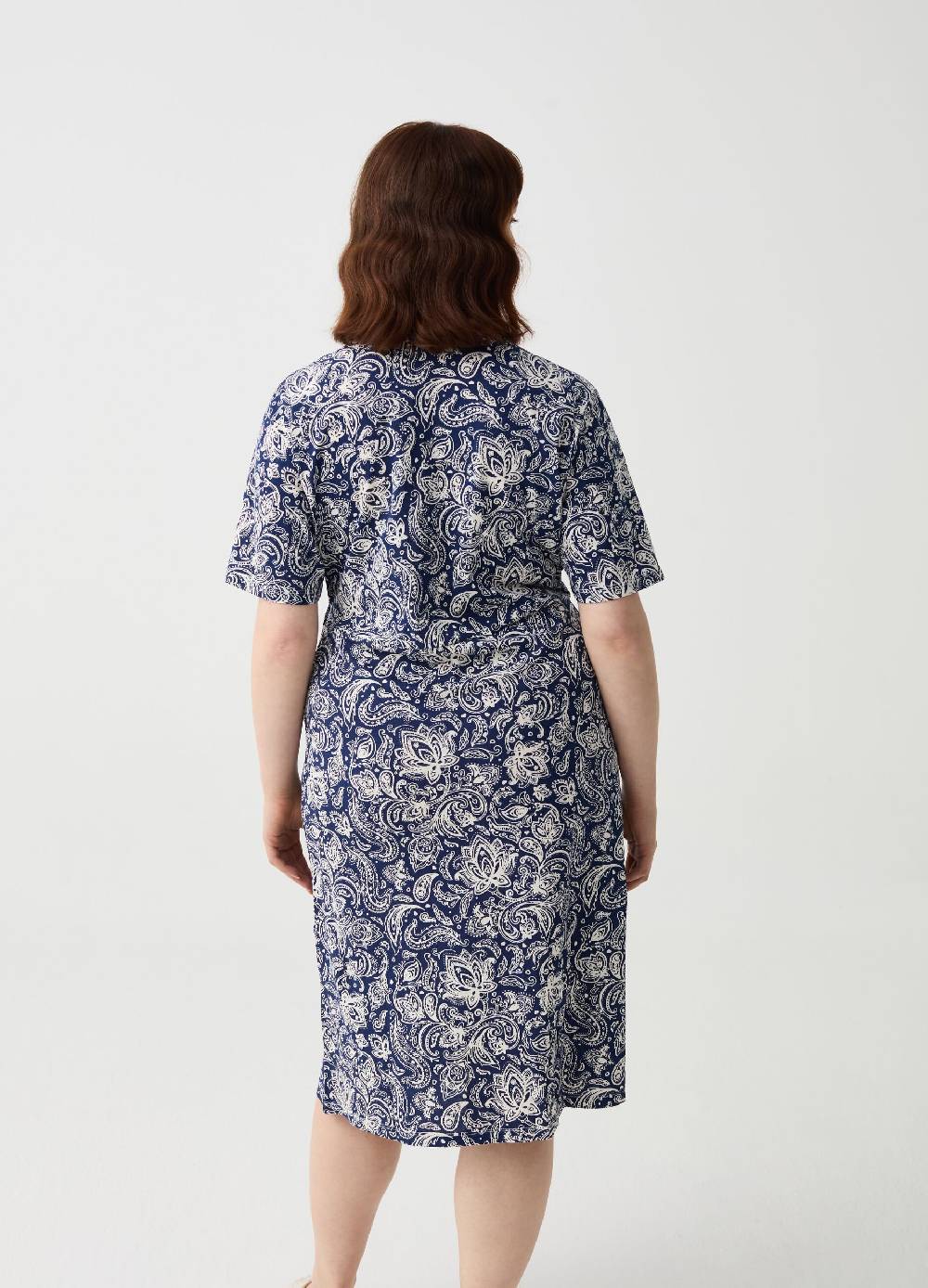 Ovs Abito corto a portafoglio stampa paisley Curvy Promozione Limitata