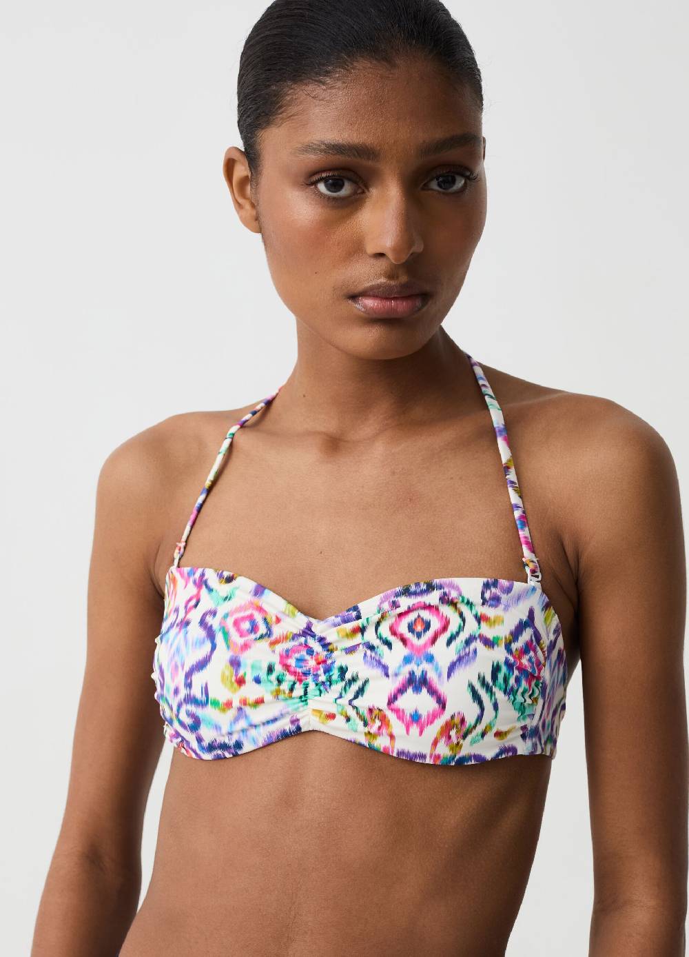 Ovs Top bikini a fascia con stampa ikat Negozio