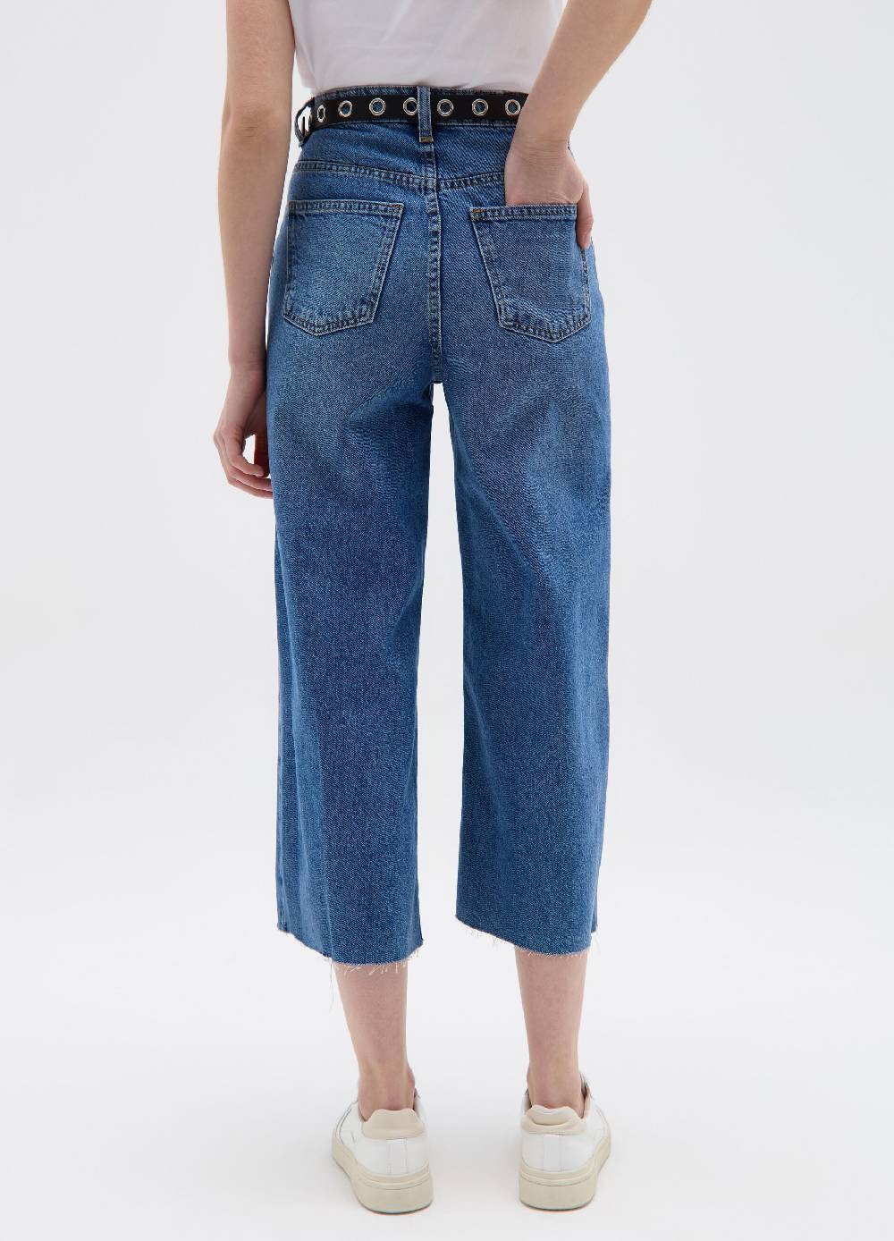 Ovs Jeans wide leg crop con stampa RE-UP Shopping Online