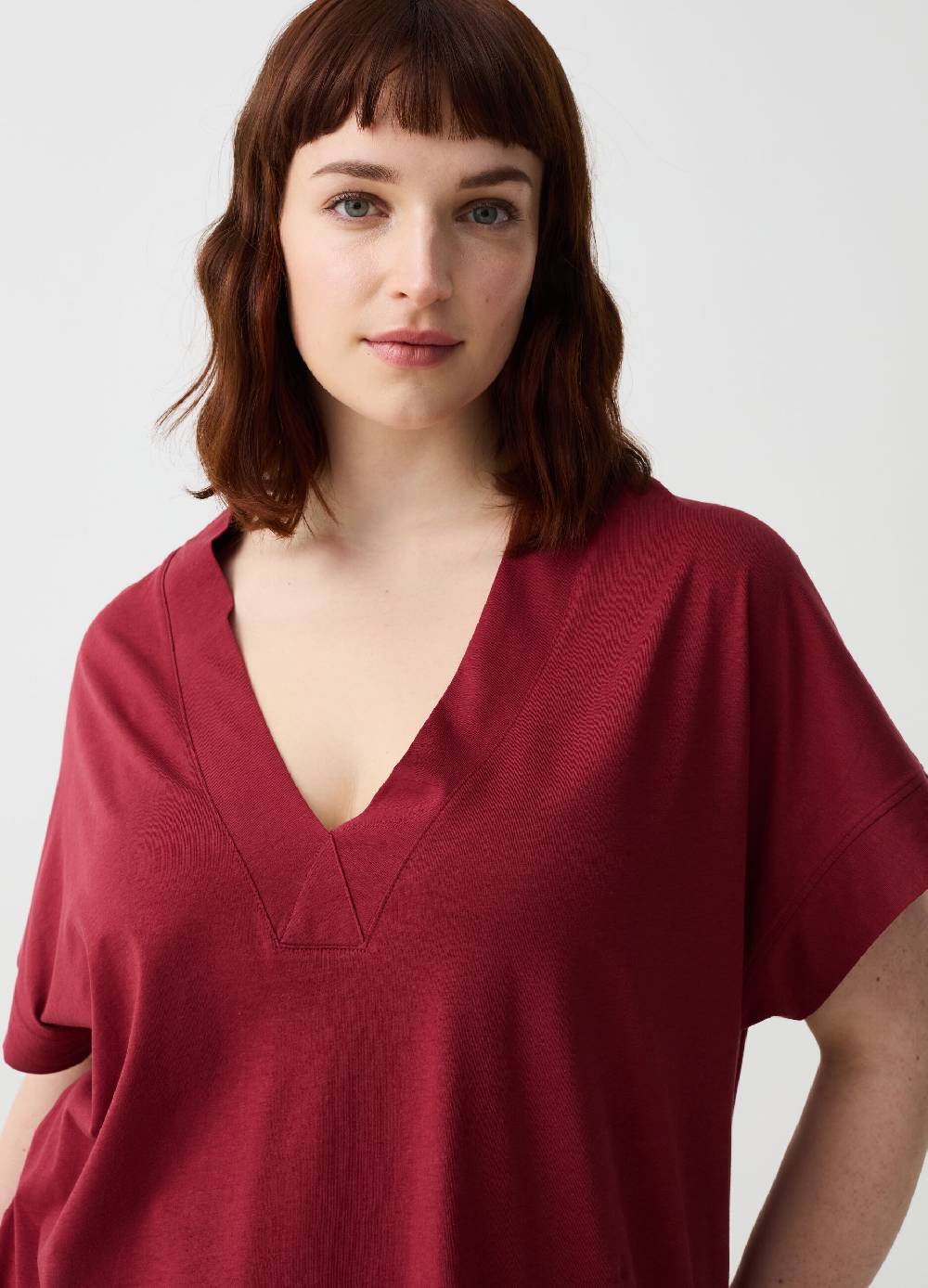 Ovs Abito Essential corto in jersey con scollo a V Curvy Affare Del Giorno