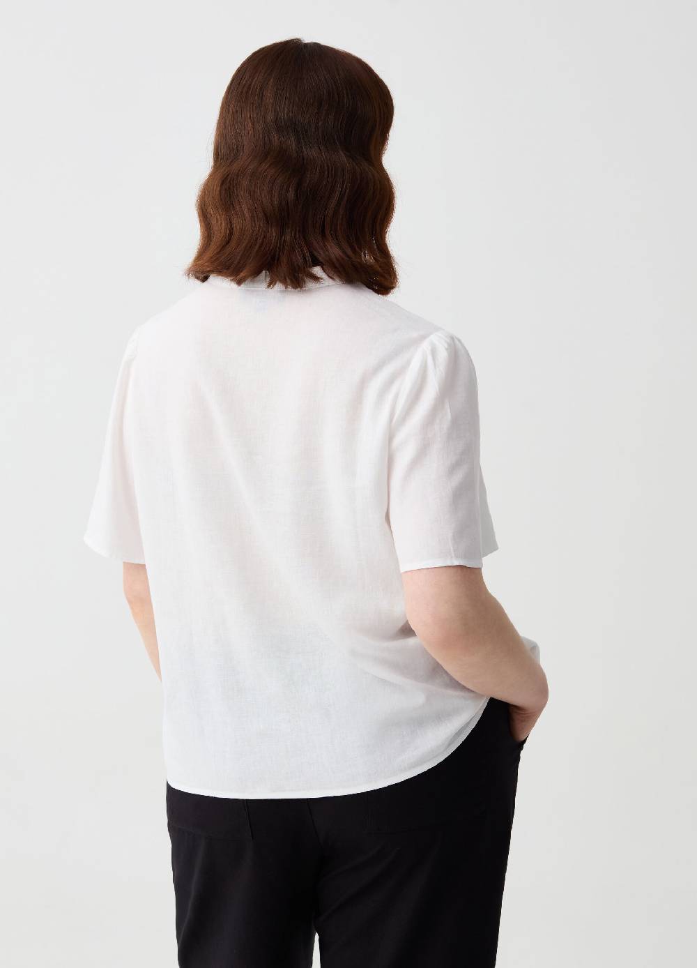 Ovs Blusa in lino e viscosa con bottoni Curvy Prezzo Ridotto