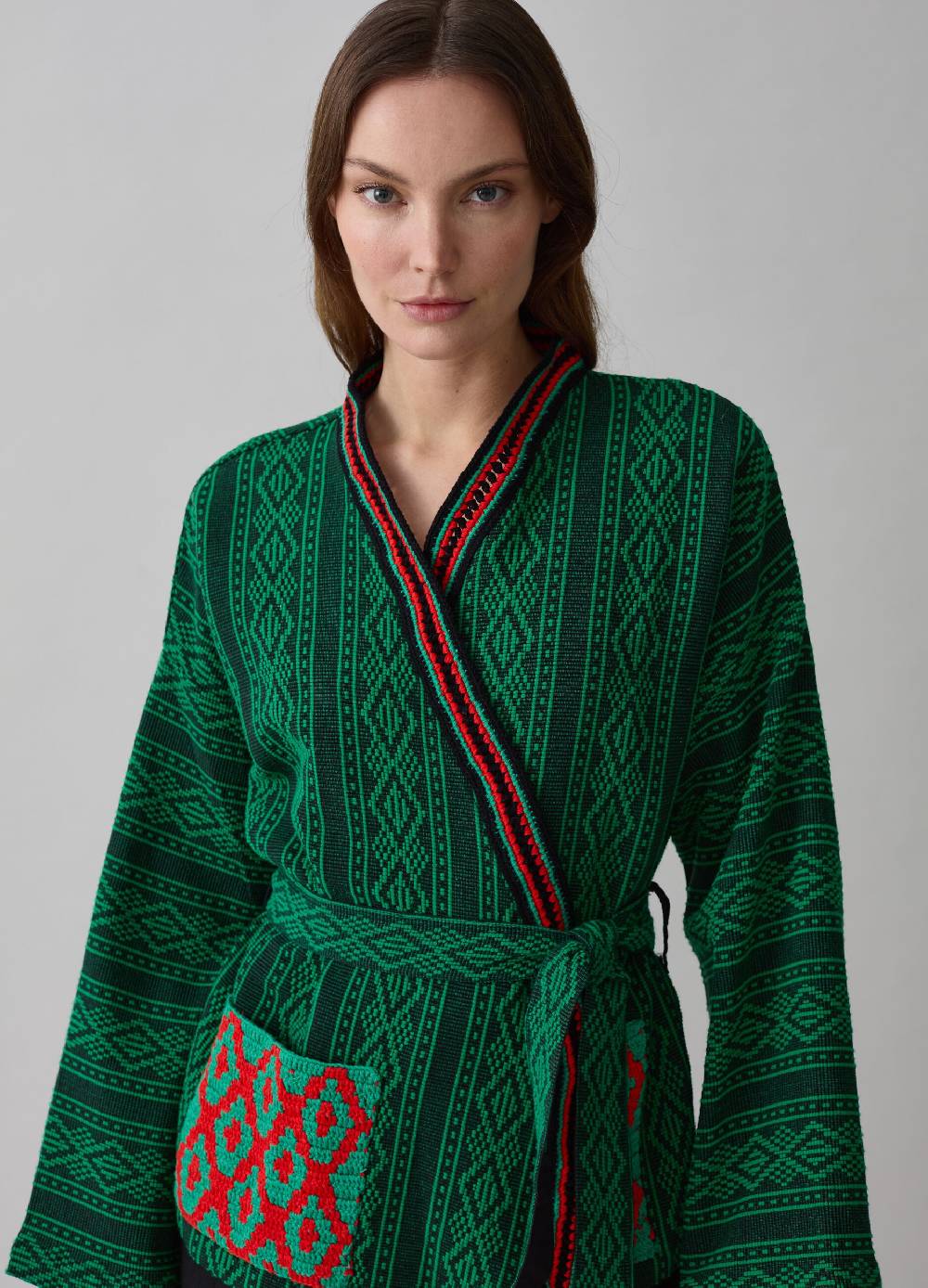 Ovs Kimono con disegni etnici Vendita Calda
