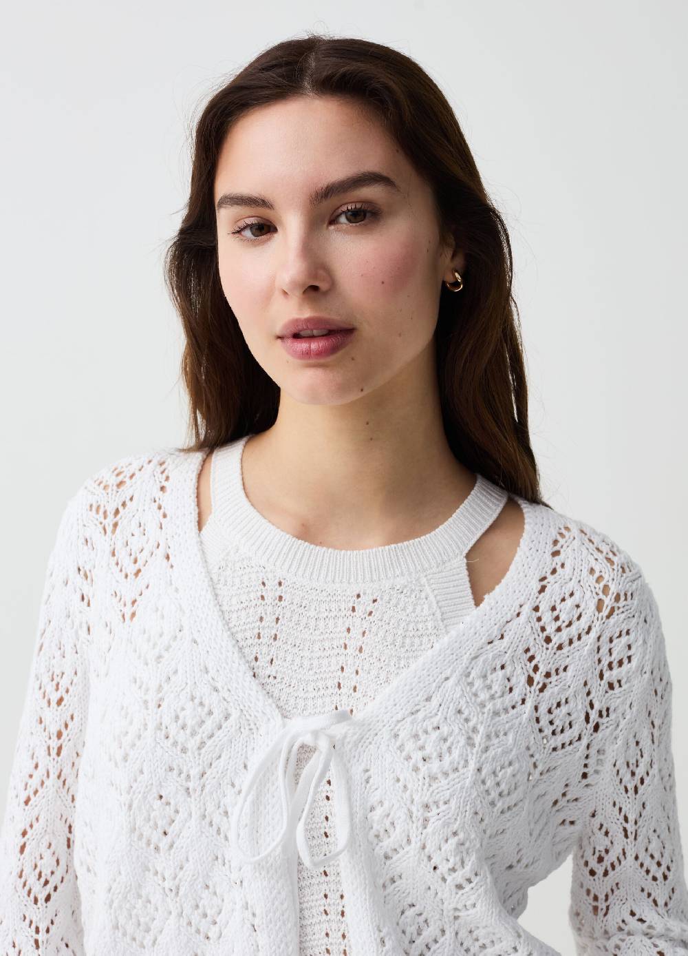 Ovs Cardigan crochet con laccetto Offerta San Valentino